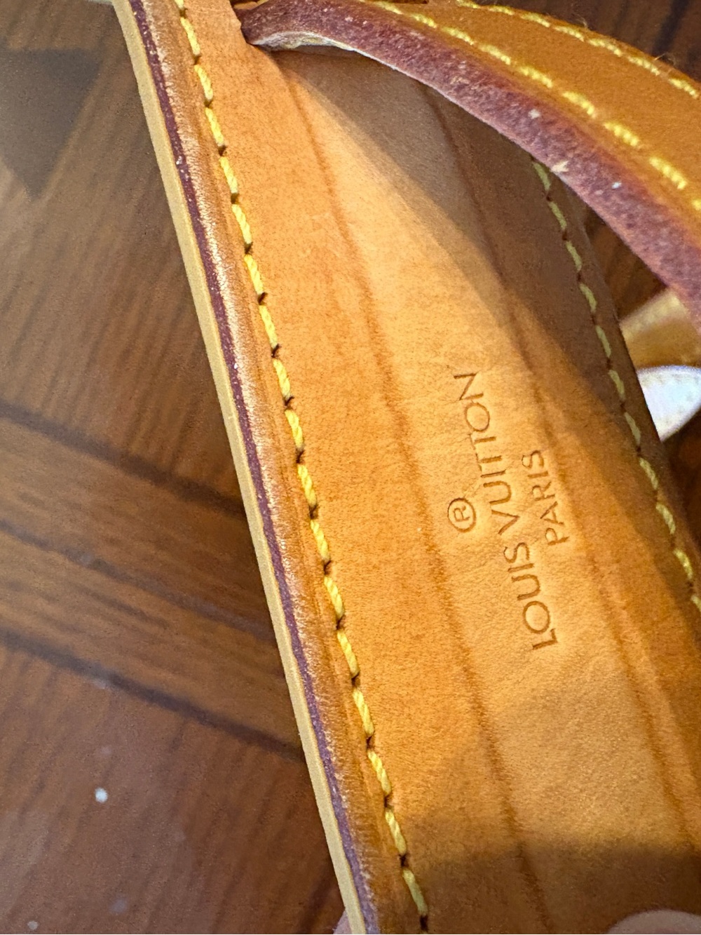 💯% Authentic! Louis Vuitton Monogram Saumur 30 crossbody bag. vachetta Leather. - Picture 9 of 9